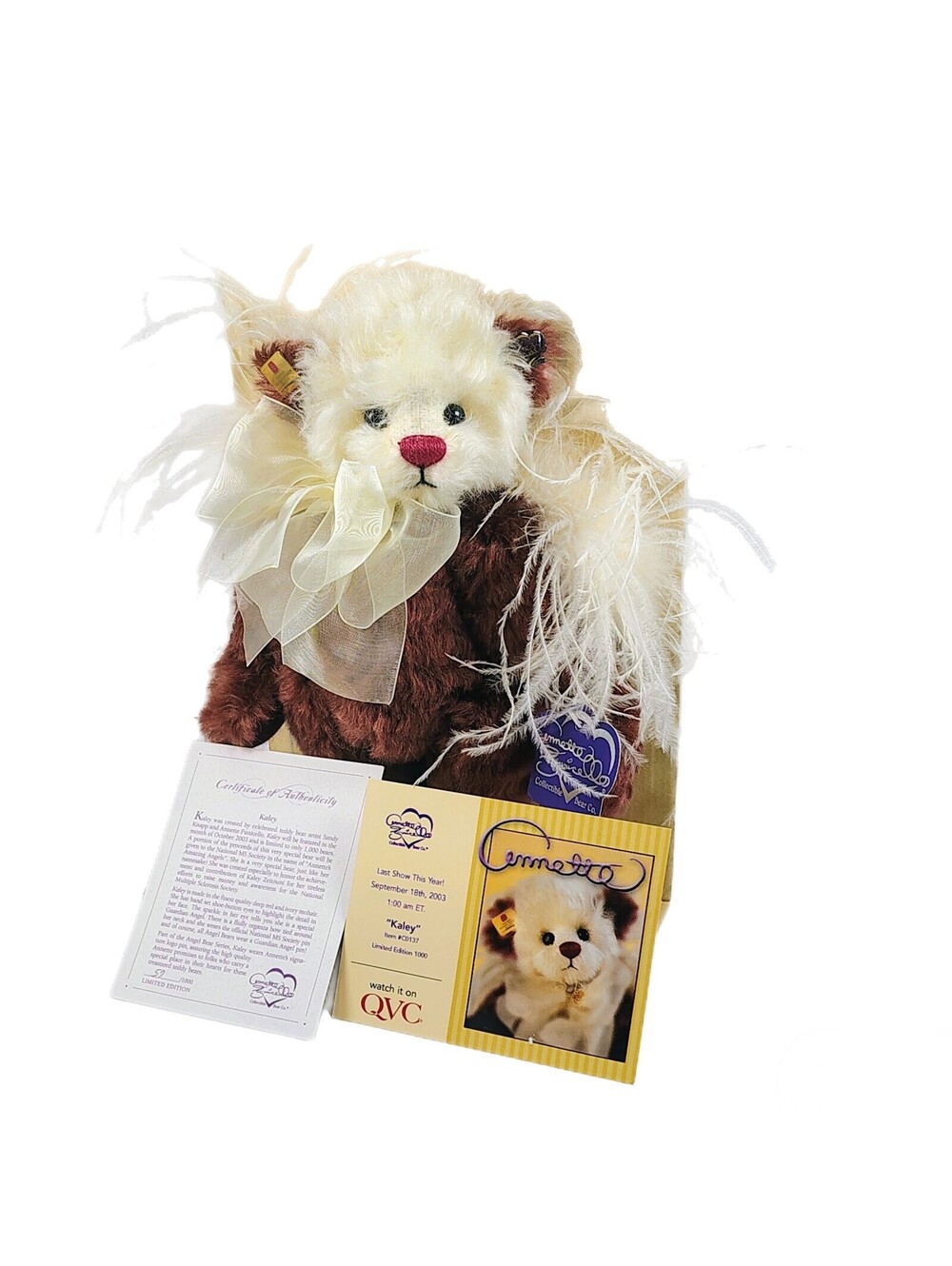 NIB Steiff Limited Edition Kaley Bear with Certificate of Authenticity Rare